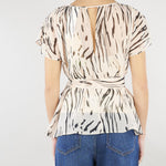 Blusa Crema in georgette zebrata PBPBACIO 9 PENNY BLACK 