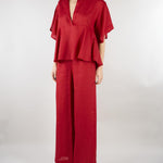 Blusa Rosso in lino SP5LE033 4031 ICONA 