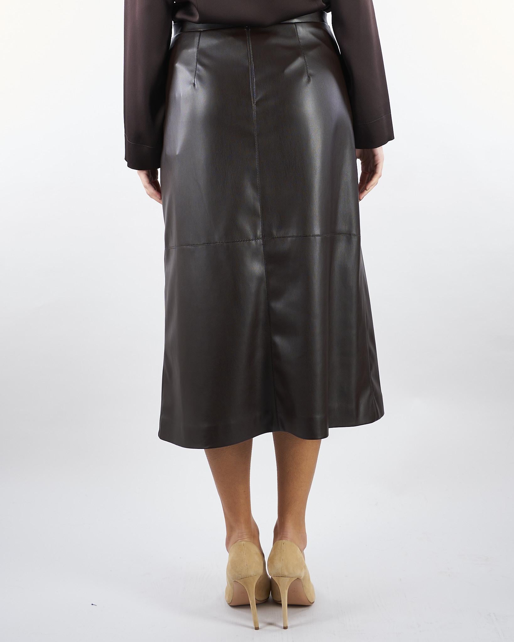 Gonna Cioccolato in ecopelle A1209706 39 CLIPS 