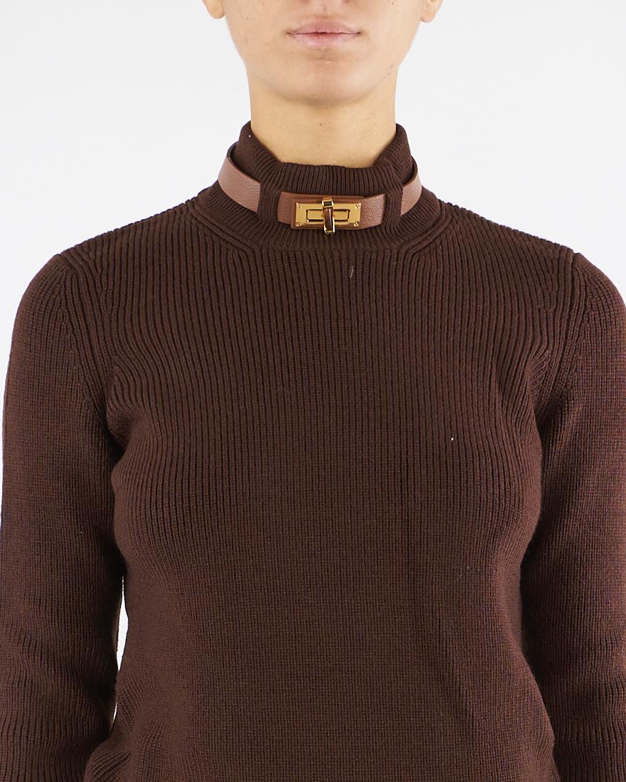 Maglia Coffee in misto lana con cinturino gioiello MK05S56E2 EA3 ELISABETTA FRANCHI 
