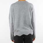 Maglia Grigio in misto lana e cashmere con ricamo A8255675 7 CLIPS 