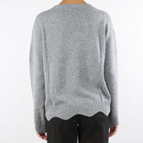 Maglia Grigio in misto lana e cashmere con ricamo A8255675 7 CLIPS 