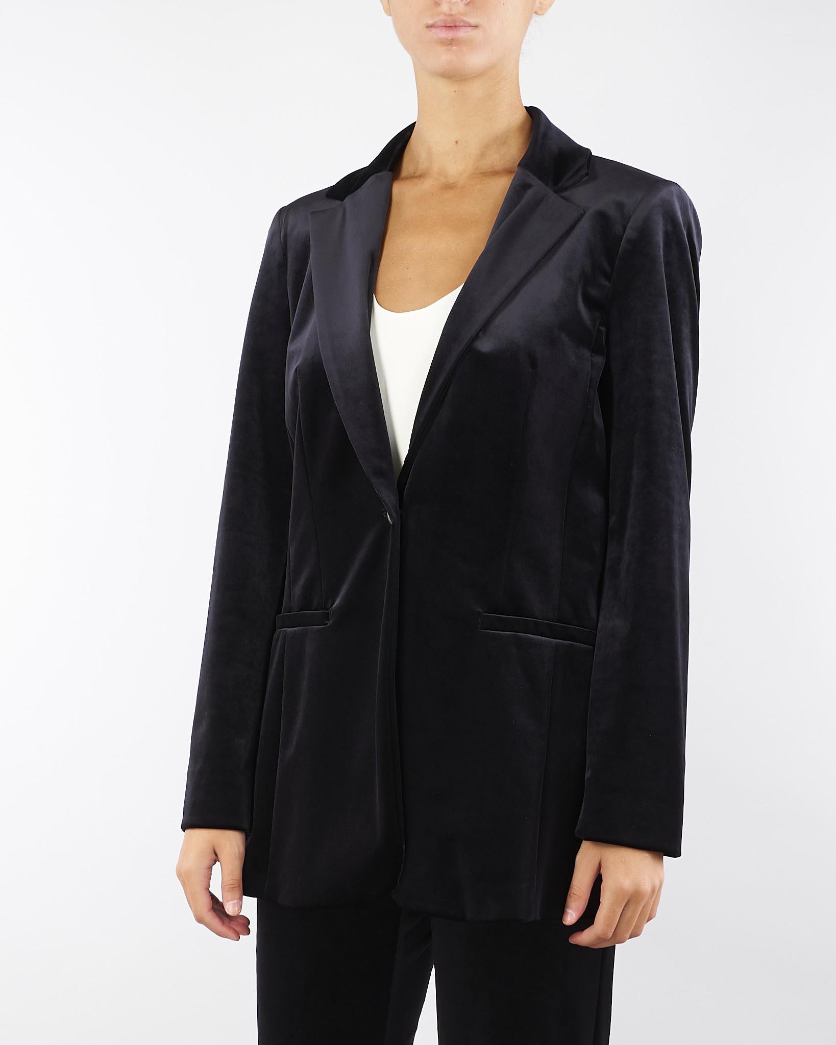 Blazer Nero in jersey velluto LUCIA 3 PENNY BLACK 