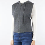 Gilet Antracite con cappuccio in lana e cachemire MESCAL 10 MAX MARA STUDIO 