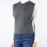 Gilet Antracite con cappuccio in lana e cachemire MESCAL 10 MAX MARA STUDIO 