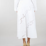 Gonna lunga Bianco in popeline e sangallo TT2030 1 TWIN SET 
