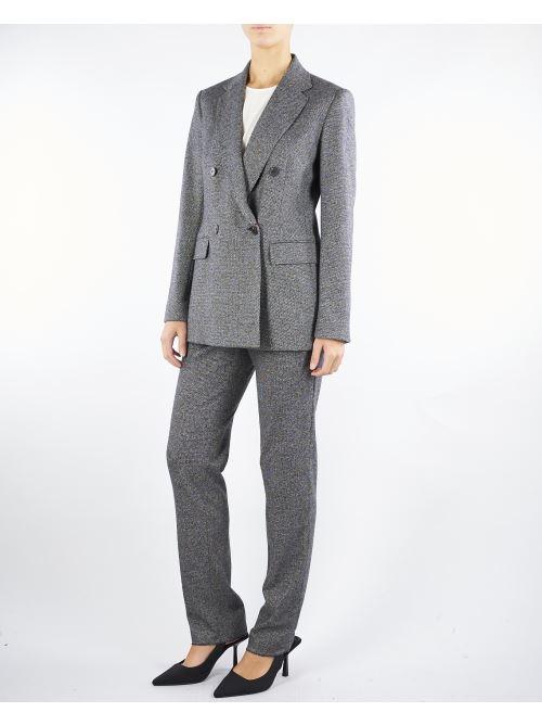 Pantalone Nero-Bianco a sigaretta in jersey NEGUS 2 MAX MARA STUDIO 