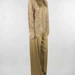 Pantalone Verde in satin wide leg E2259420 30 CLIPS 