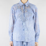 Camica in raso Devorè Denim con pizzo D48EK056E66 MF156 ERMANNO BY ERMANNO SCERVINO 