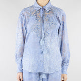 Camica in raso Devorè Denim con pizzo D48EK056E66 MF156 ERMANNO BY ERMANNO SCERVINO 