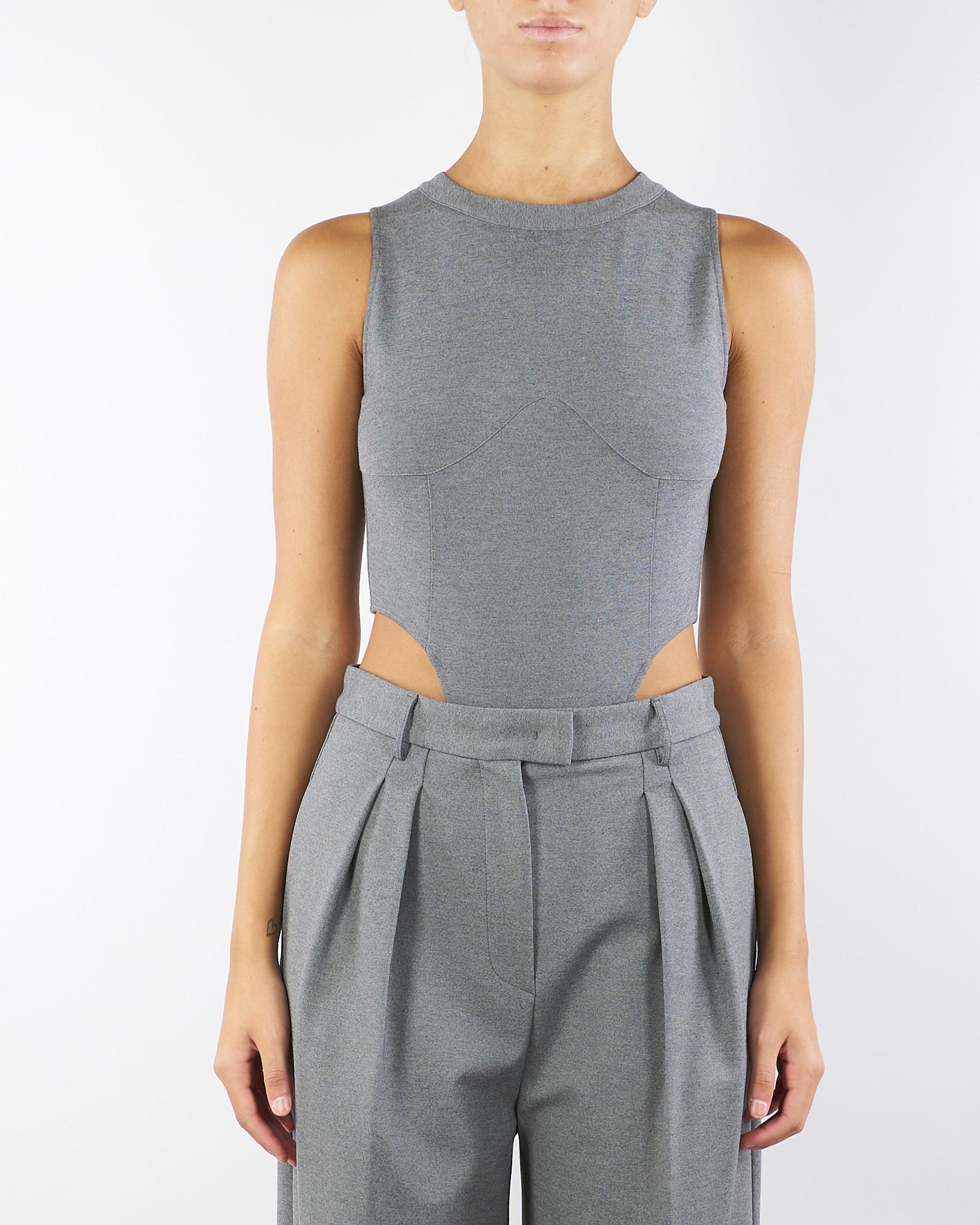 Body Grigio ultrasgambato BD00201TJER0060 V0071 SIMONA CORSELLINI 