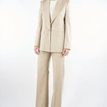 Pantalone Beige in flanella stretch LAMBRO 52 MAX MARA STUDIO 