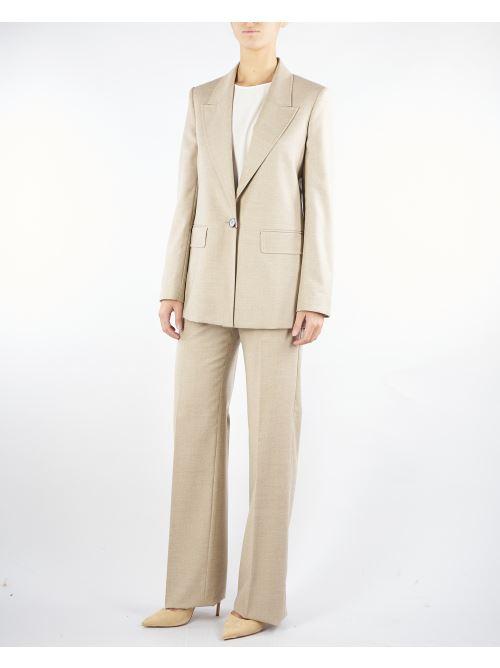 Pantalone Beige in flanella stretch LAMBRO 52 MAX MARA STUDIO 