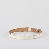 Cintura Burro-Nero a vita alta in pelle con impunture