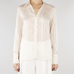 Camicia Champagne con texture a righe PBPDONNOLA 1 PENNY BLACK 