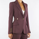 Giacca Merlot in crêpe leggero con dettagli gioiello GI17556E2 EA4 ELISABETTA FRANCHI 