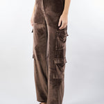 Pantalone Cargo Cioccolato in velluto NS153 85 NO SECRETS 
