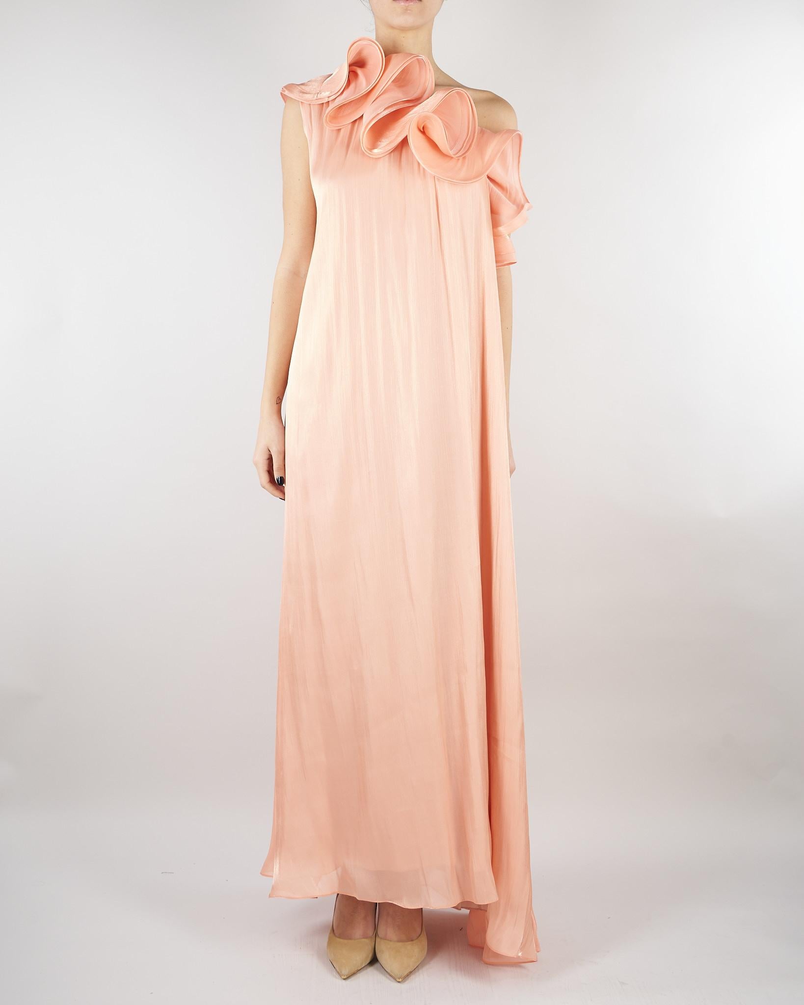 Abito Pesca lungo con rouches ACT16107AB4077 33 ACTUALEE 