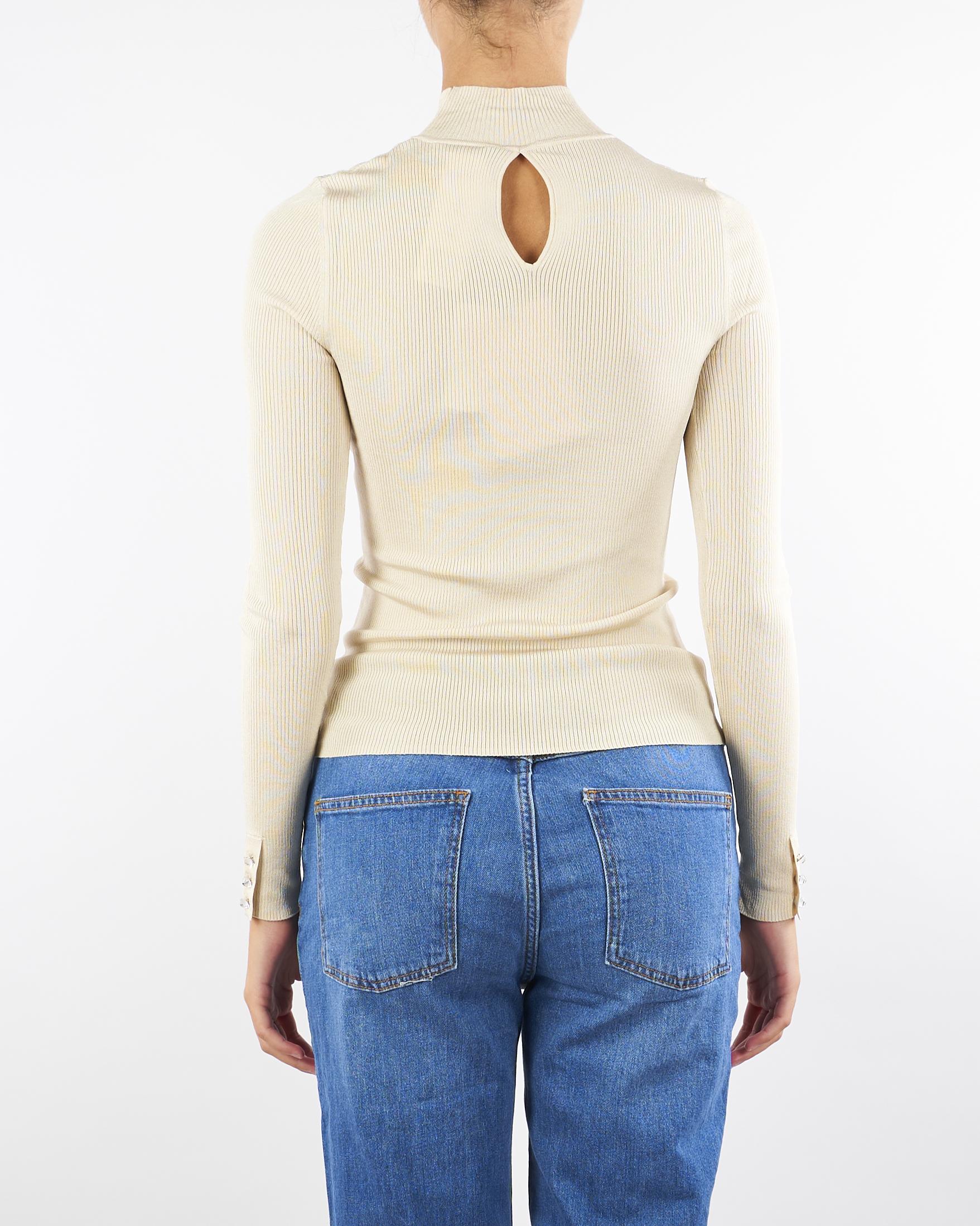 Lupetto Vaniglia con bottoni bijou CELEBRE 1 PENNY BLACK 