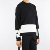 Maglia Nero-Milk in viscosa con bande lucide MK01S56E2 EF3 ELISABETTA FRANCHI 