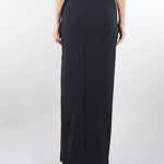 Gonna Nero in crêpe leggero con zip gioiello GO16561E2 110 ELISABETTA FRANCHI 