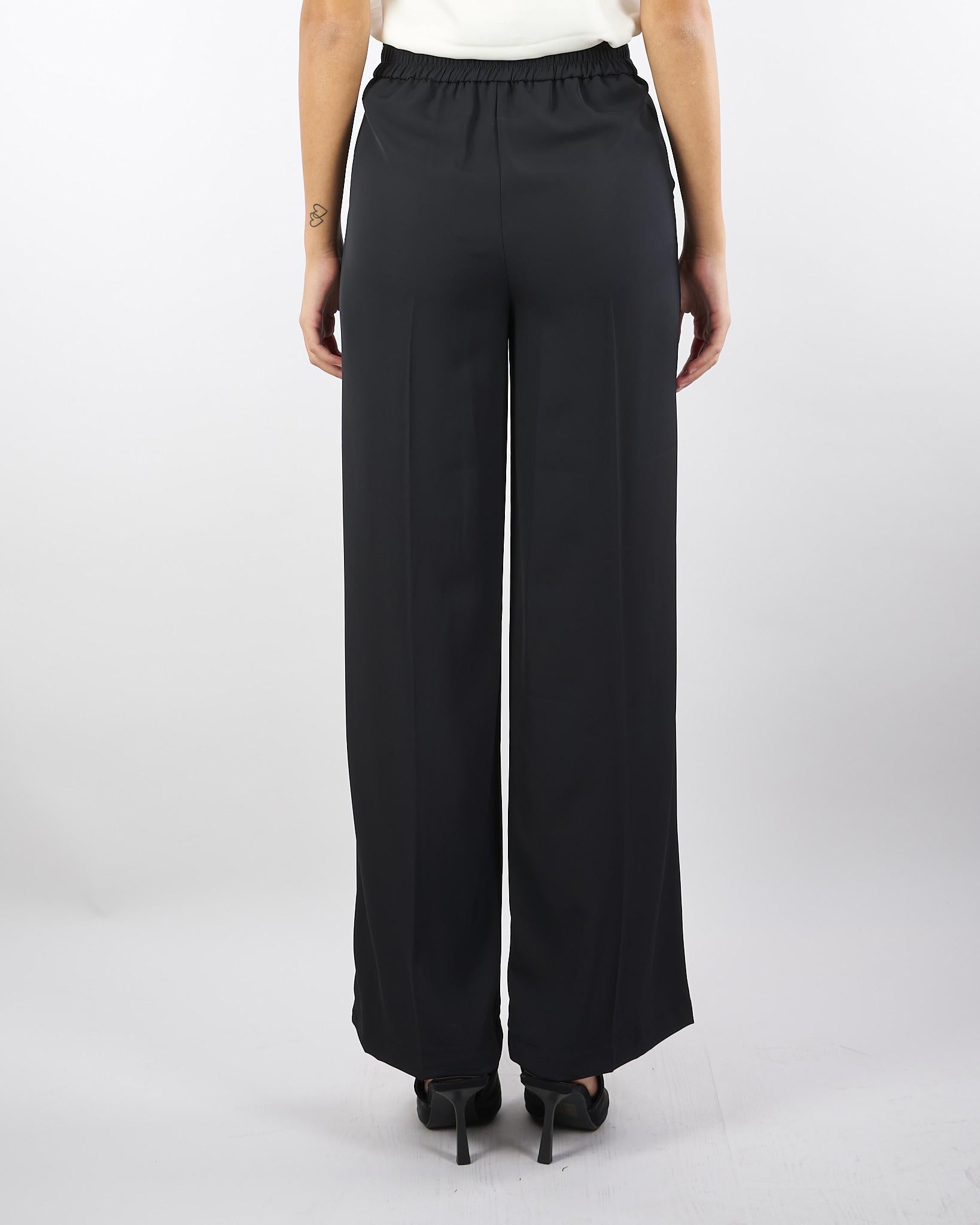 Pantalone Nero cropped wide leg TF0360 99 VICOLO 