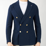 Giacca in maglia doppiopetto con bottoni gold Paoloni