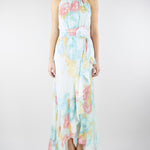 Abito Acqua con volant e rosa in georgette stampata MLLFIERO 6 MARELLA 