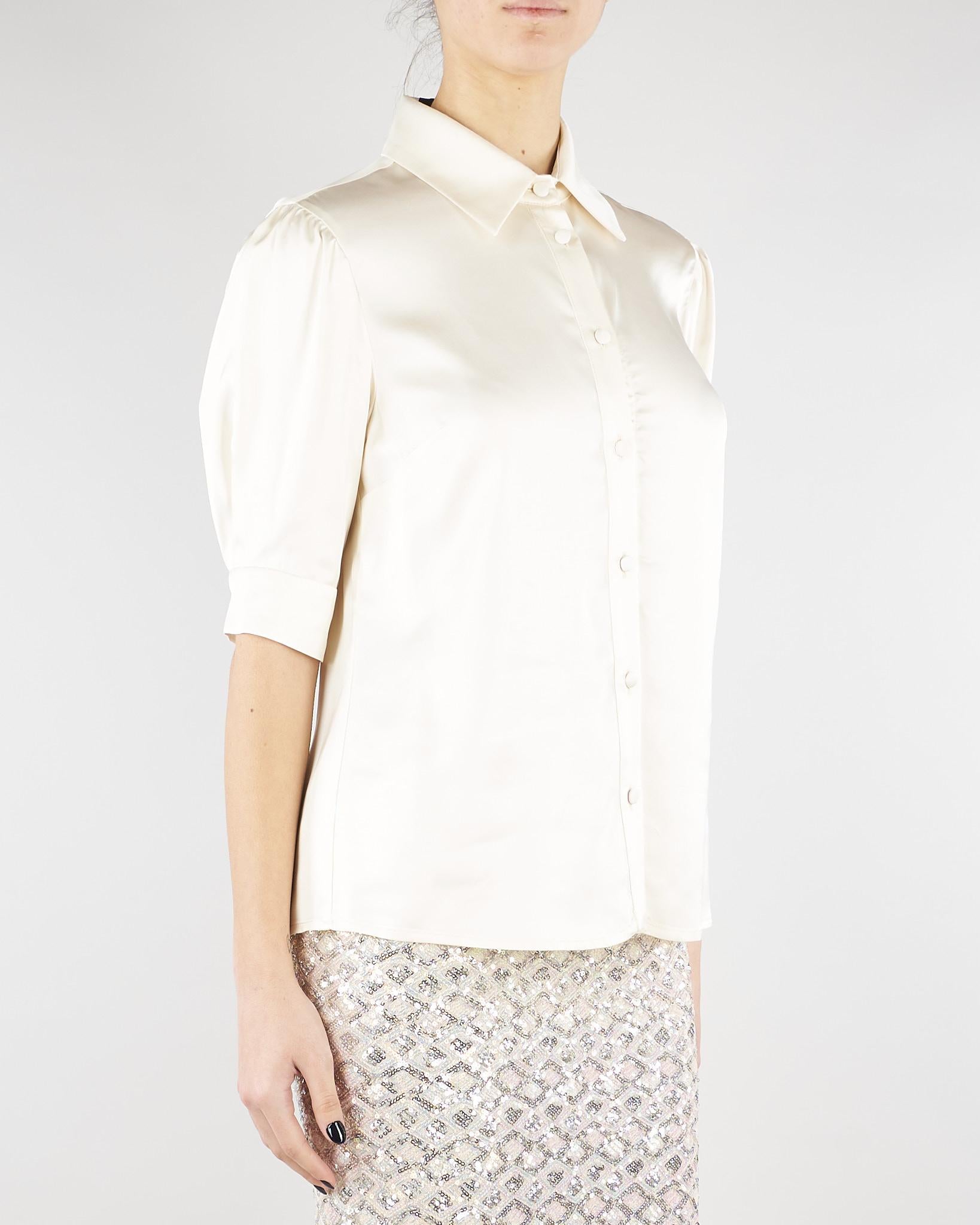 Camicia Vaniglia in raso ACT45029CA621 202 ACTUALEE 