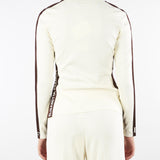 Maglia Milk-Coffee in viscosa con bande lucide<BR/> MK03S56E2 EG2 ELISABETTA FRANCHI 