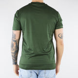 T-shirt Verde in misto lyocell e cotone con logo al fondo EM006691AF10017 U7263 EMPORIO ARMANI 
