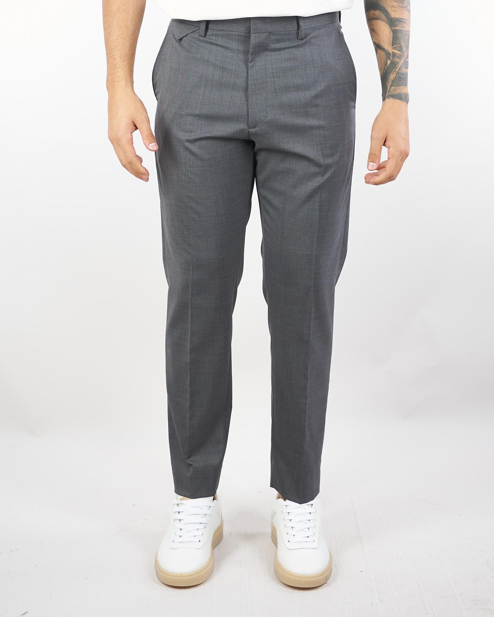 Pantalone Cooper Grigio in fresco lana L1PFW25266919 N013 LOW BRAND 