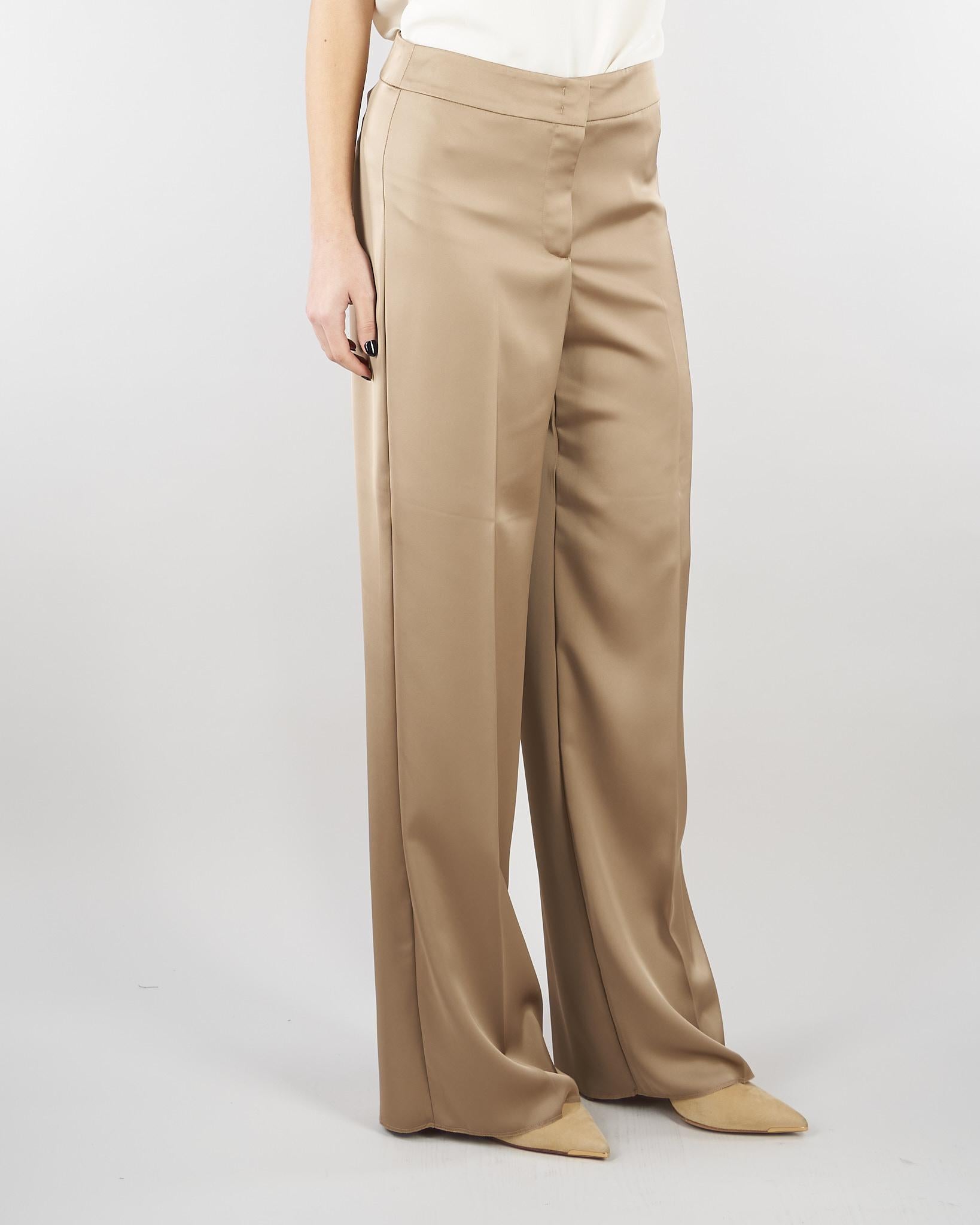 Pantaloni Tortora in doppio raso PBPFINANZA 6 PENNY BLACK 