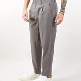 Pantalone in fresco lana con elastico in vita e pences Yes London