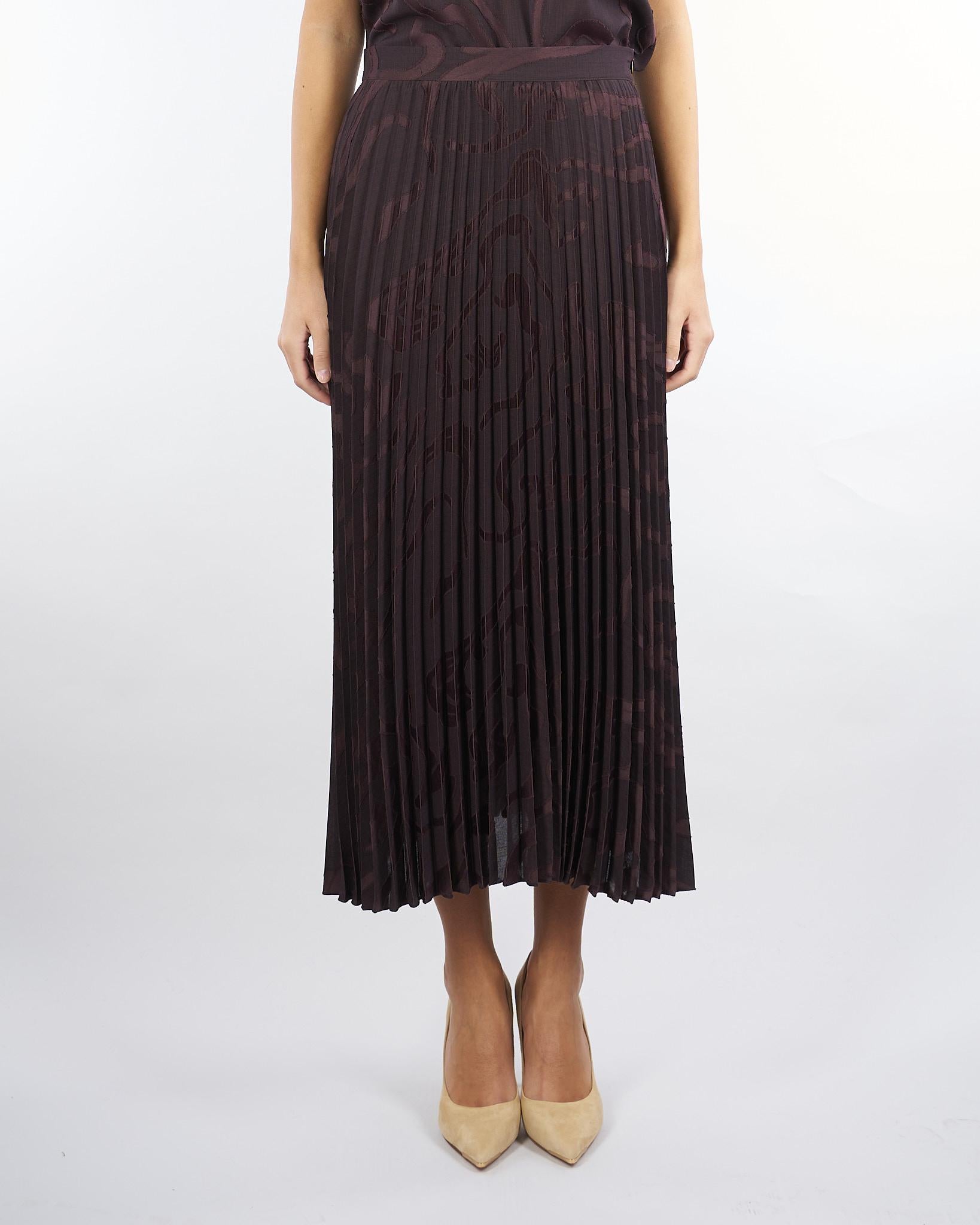 Gonna plissè Bordeaux RI9SB19 85 ANGELA DAVIS 