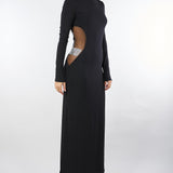 Abito lungo Nero a collo alto con strass 2A2968J338 J4R0 PATRIZIA PEPE 