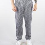 Pantalone Grigio in felpa jacquard monogram con logo XH1440 41I LACOSTE 