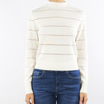 Maglia Avorio Malto a righe in misto lana e cashmere MALTO 4 NENETTE 