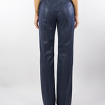 Pantaloni Blu flare fit laminati AGIO 2 PENNY BLACK 