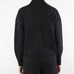 Cardigan zip Nero in blend di lana ANTARES 13 PENNY BLACK 