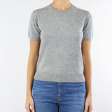 Maglia Grigio in misto lana con maniche corte RI5NT047 0007 ICONA 