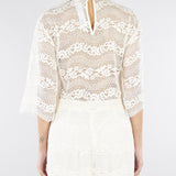 Blusa Burro in pizzo macramè TP2900 59 TWIN SET 