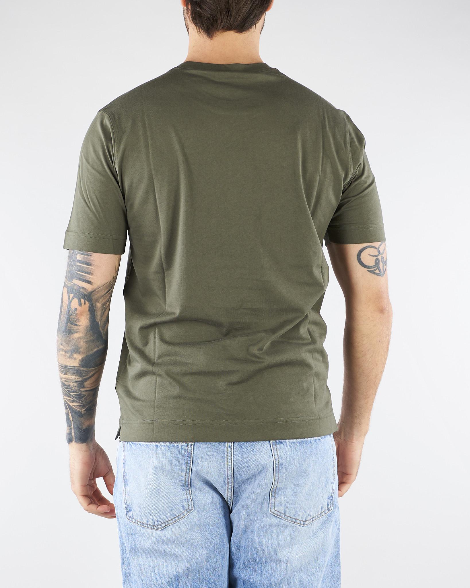 T-shirt Verde in cotone Supima DK17103 35 DIKTAT 