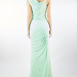 Abito lungo Mentra monospalla con drappeggio