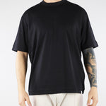 T-shirt Nero in jersey lucido F0134054 9000 PAOLO PECORA 