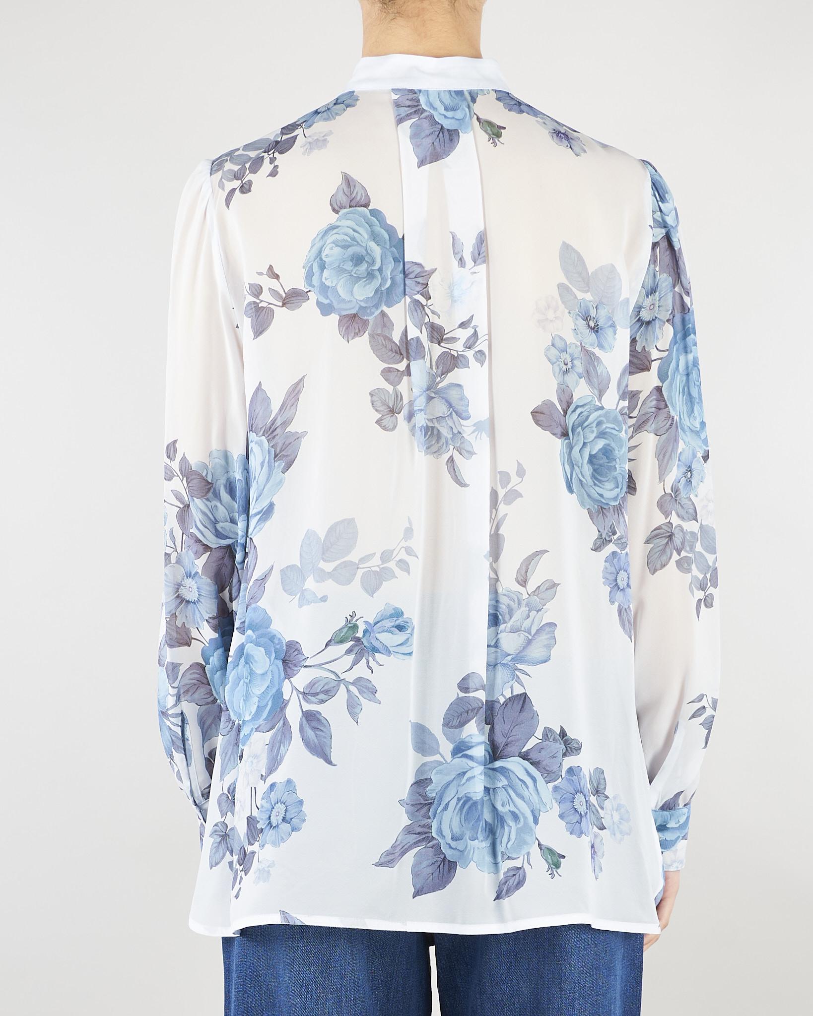Camicia Azzurro in georgette con rouche MLLCANAPA 3 MARELLA 