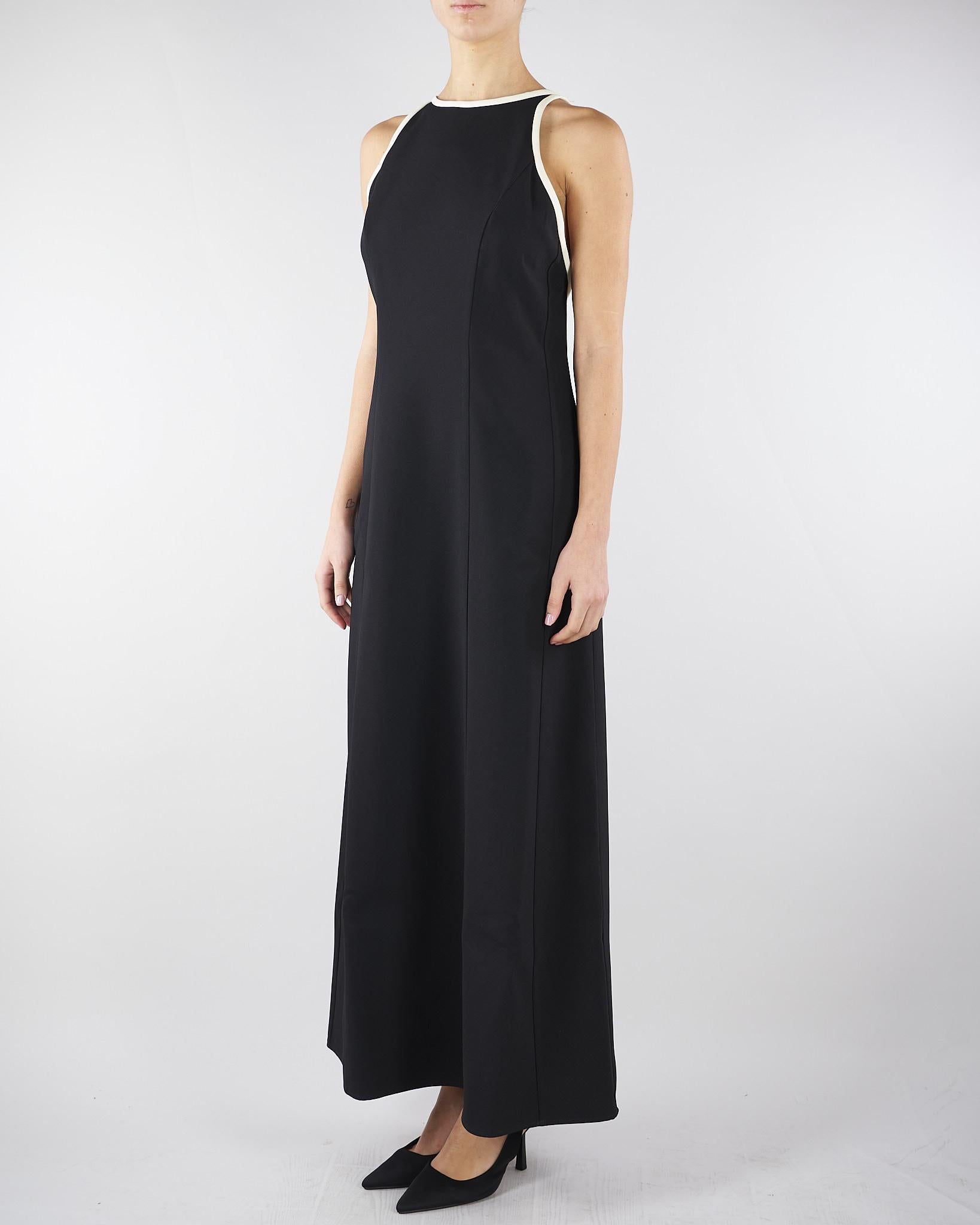 Abito Nero-Bianco in envers satin con schiena scoperta MLTSAPORE 1 MARELLA 