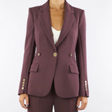 Giacca Merlot in crêpe leggero con dettagli gioiello GI17556E2 EA4 ELISABETTA FRANCHI 