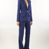 Tailleur in crêpe stretch con giacca sfiancata e pantalone dritto Elisabetta Franchi