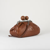 Borsa Pasticcino Bag Cuoio medium in pelle con stampa cocco WKAALISSO 1 MAX MARA WEEKEND 
